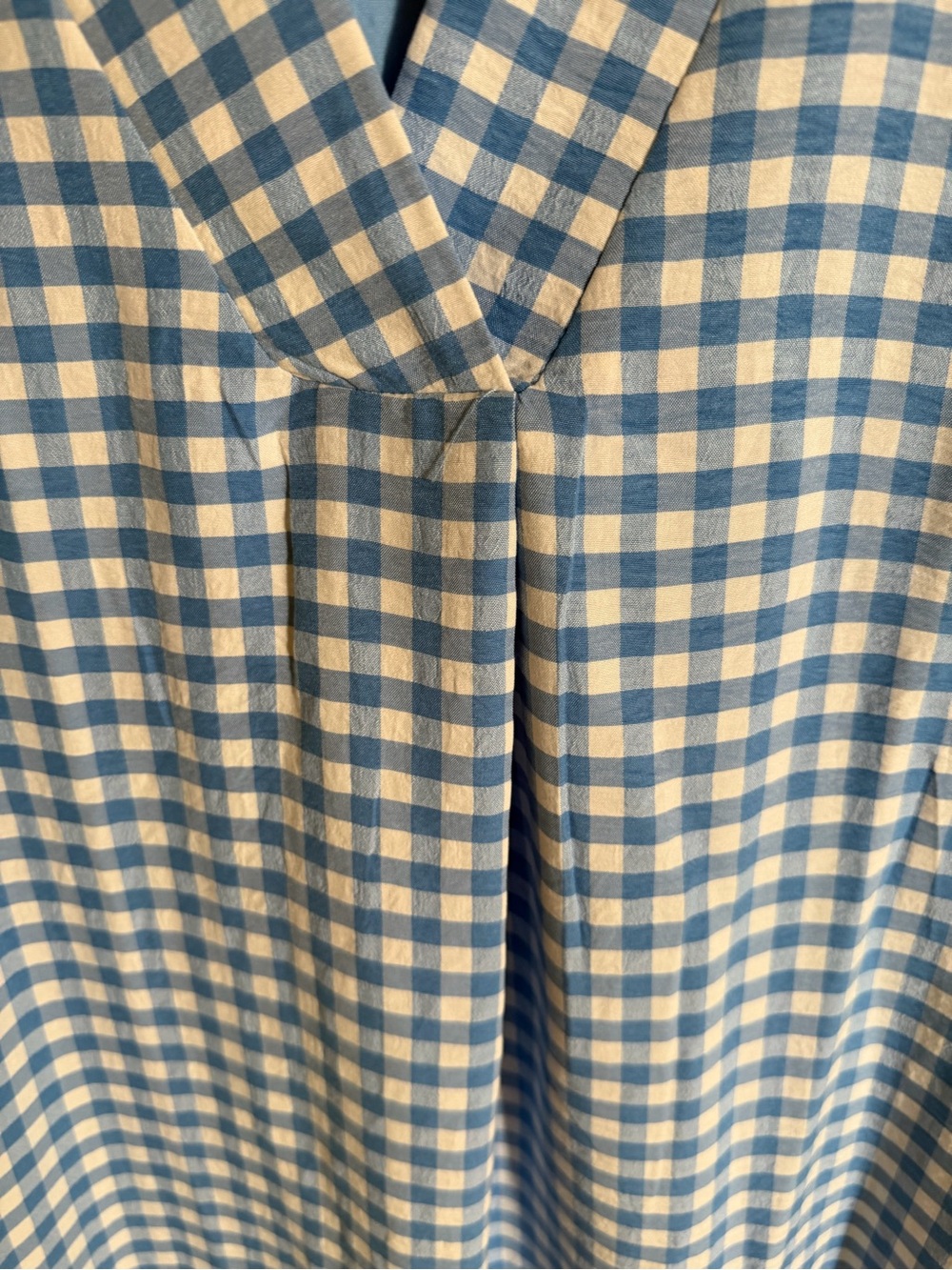 Umgee Blue and White Gingham Dress NWT - Picture 9 of 16